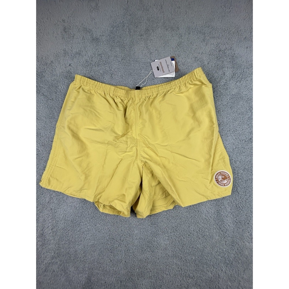 Patagonia Great Pacific Iron Works Baggies Shorts Mens XXL 5" Yellow Relaxed Fit